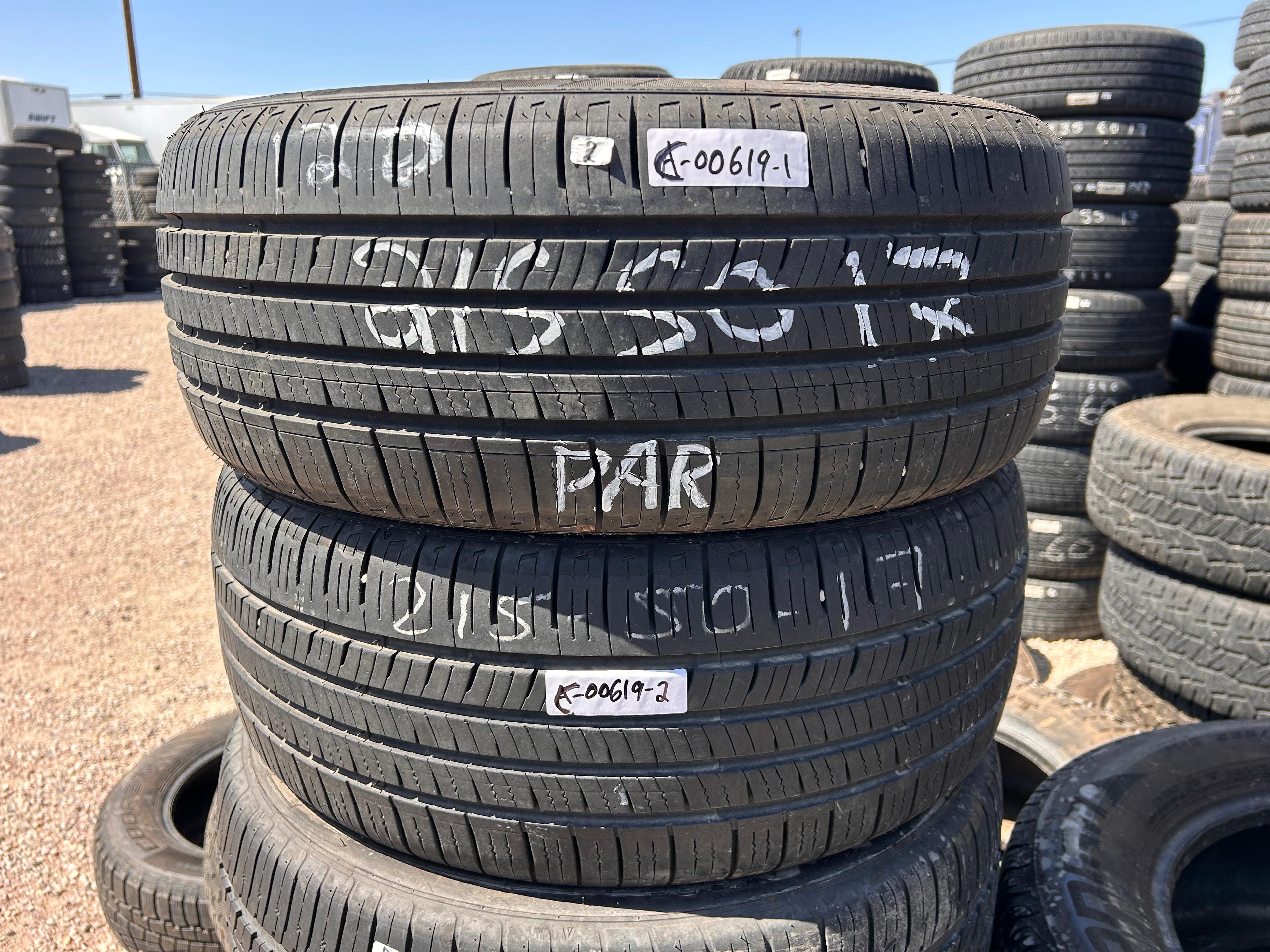 215/50R17 Pair (2 Like New Tires) Fortune Perfectus