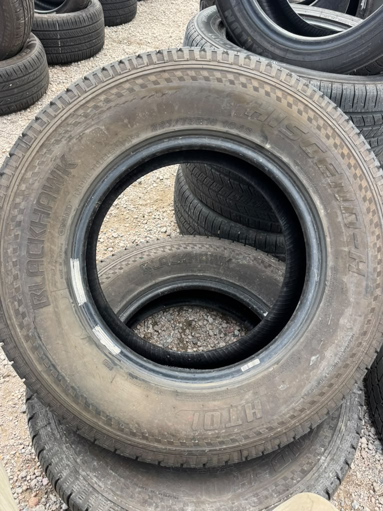 225/75R16 Pair (2 Used Tires) Blackhawk Hiscend-H