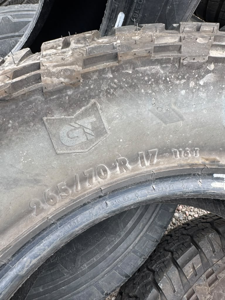 265/70R17 Pair (2 Used Tires) General Grabber A/T