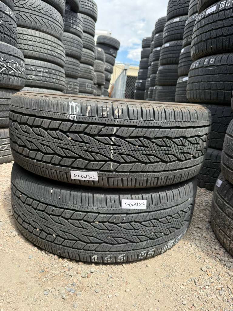 255/55R20 Pair (2 Used Tires) Continental CrossContact LX20