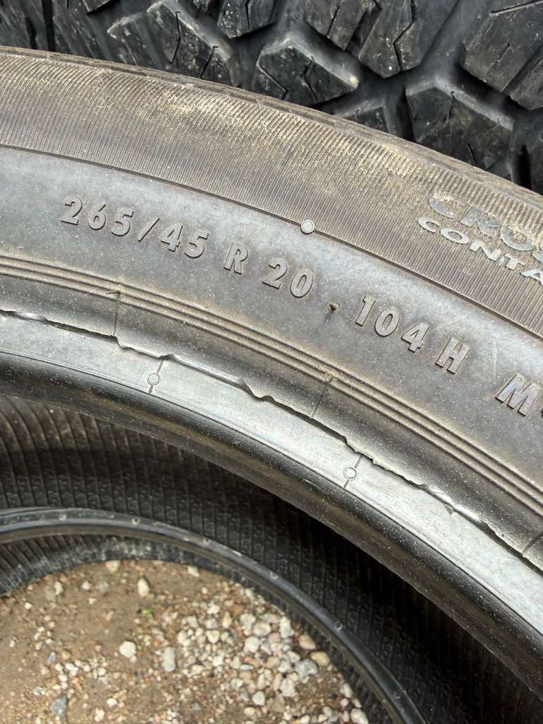 265/45R20 Pair (2 Used Tires) Continental Dynapro AT2