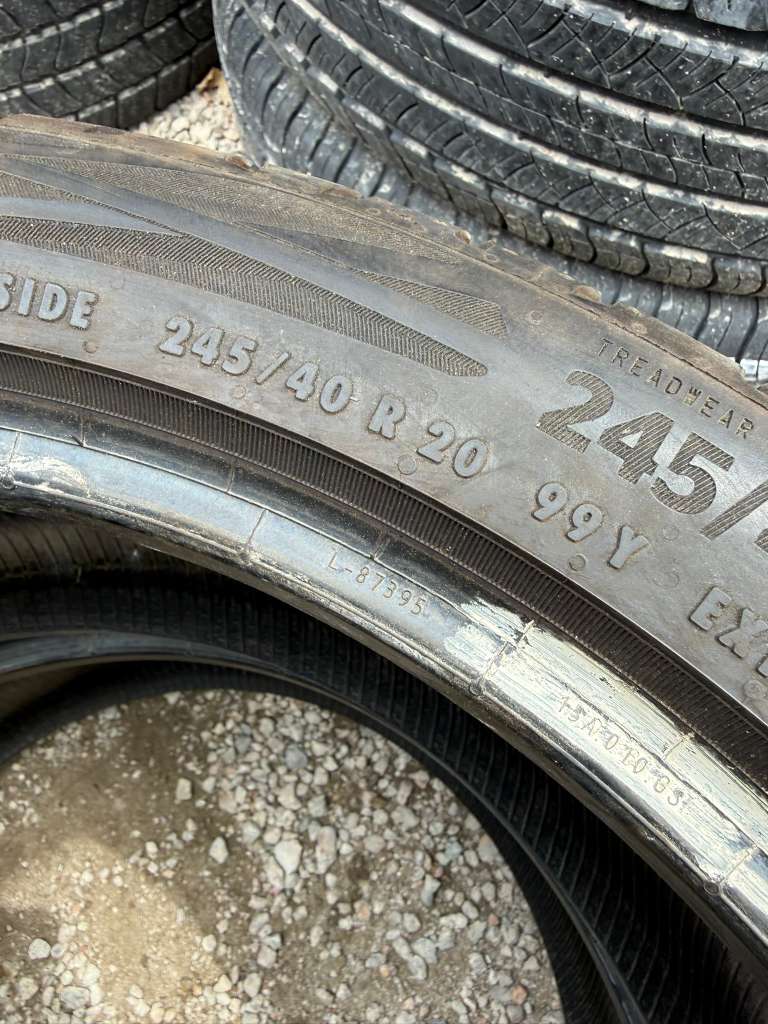 245/40R20 (2 Used Tires) Continental EcoContact 6Q
