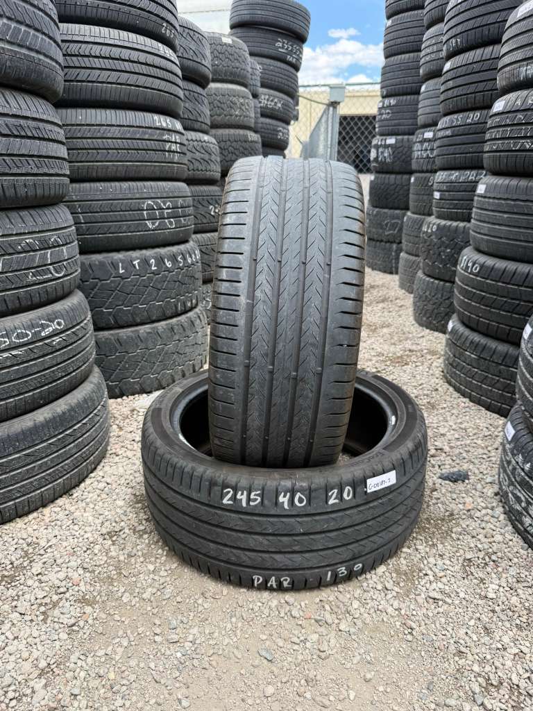 245/40R20 (2 Used Tires) Continental EcoContact 6Q