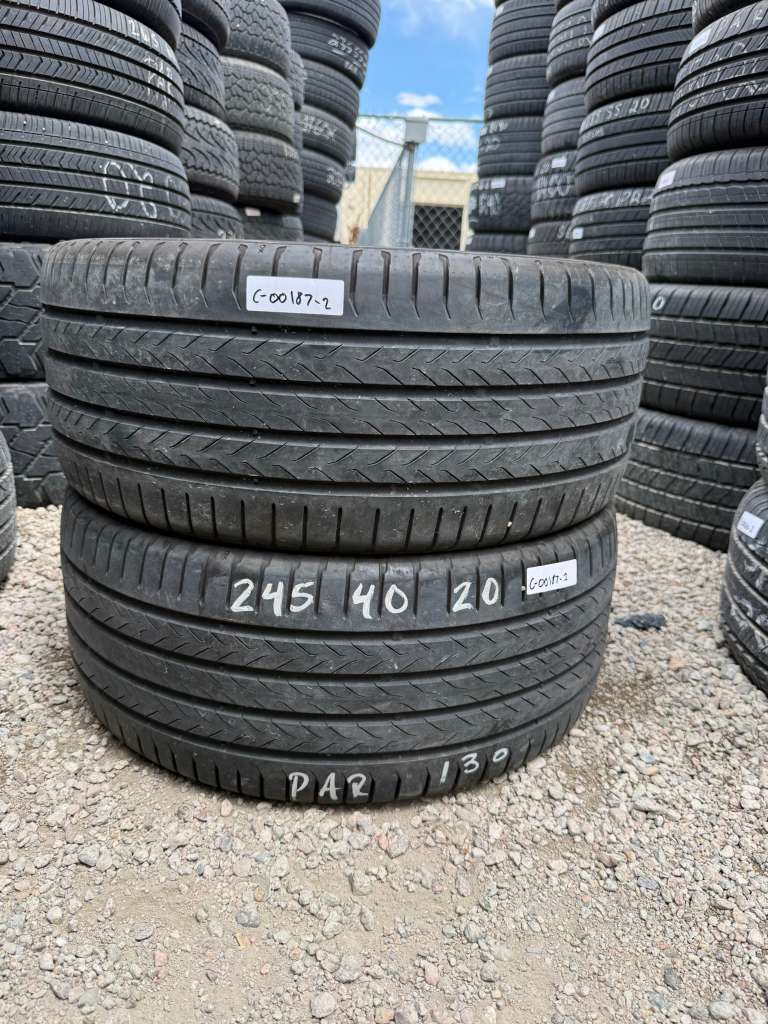 245/40R20 (2 Used Tires) Continental EcoContact 6Q