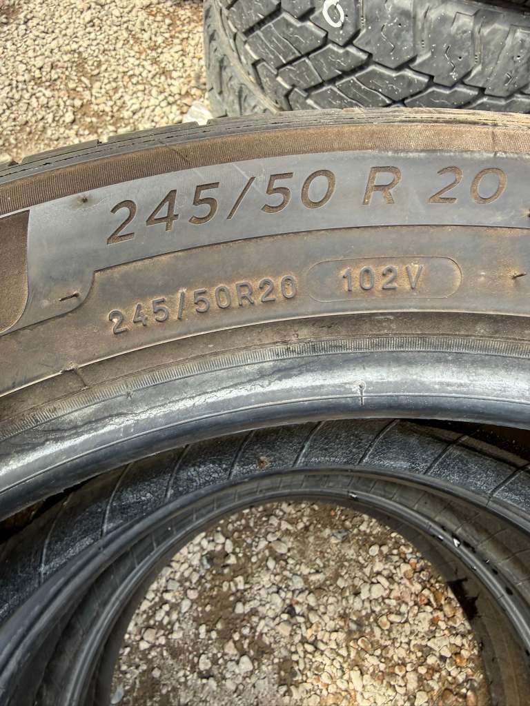 245/50R20 (3 Used Tires) Michelin Primacy Tour A/S