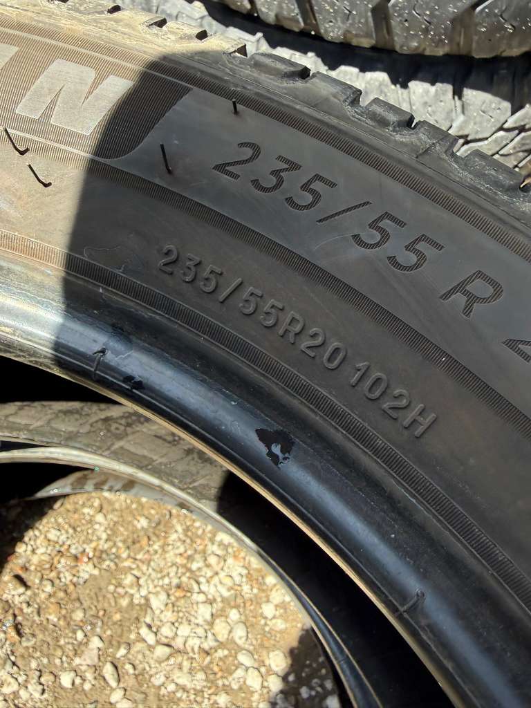 235/55R20 Pair (2 Used Tires) Michelin Defender 2