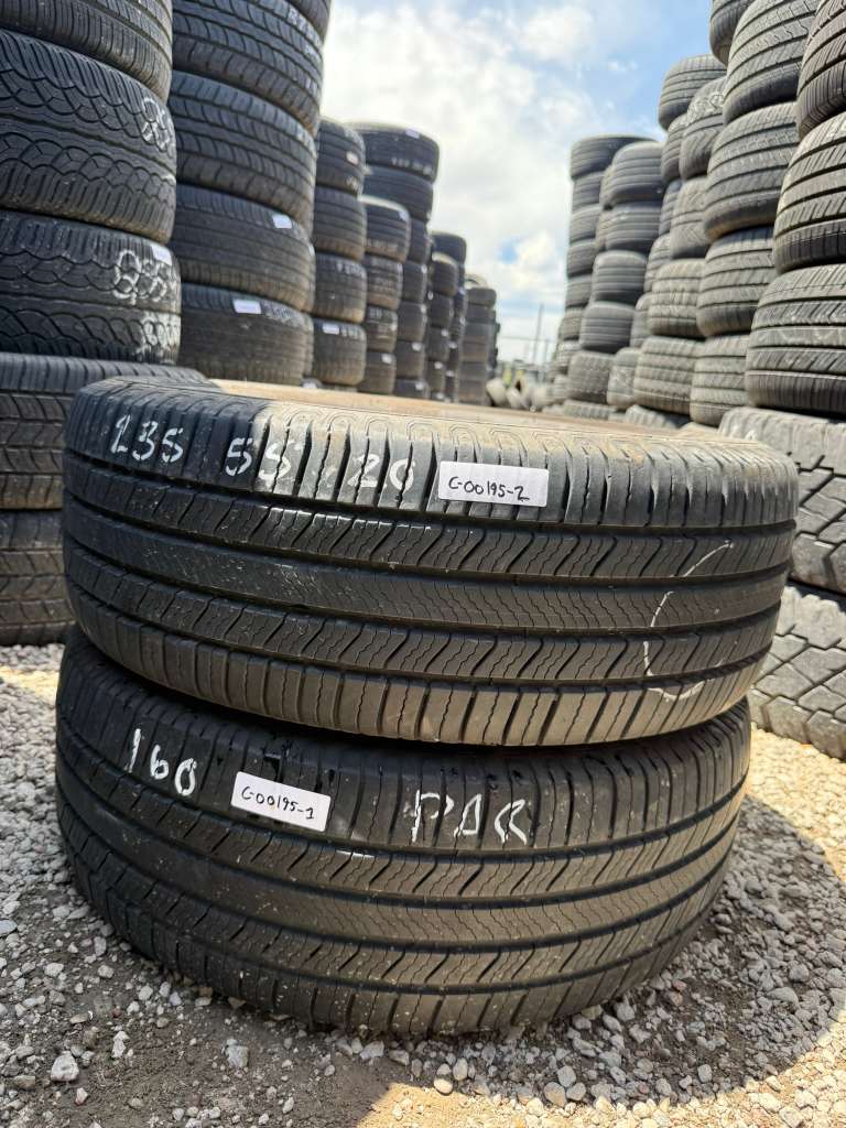 235/55R20 Pair (2 Used Tires) Michelin Defender 2