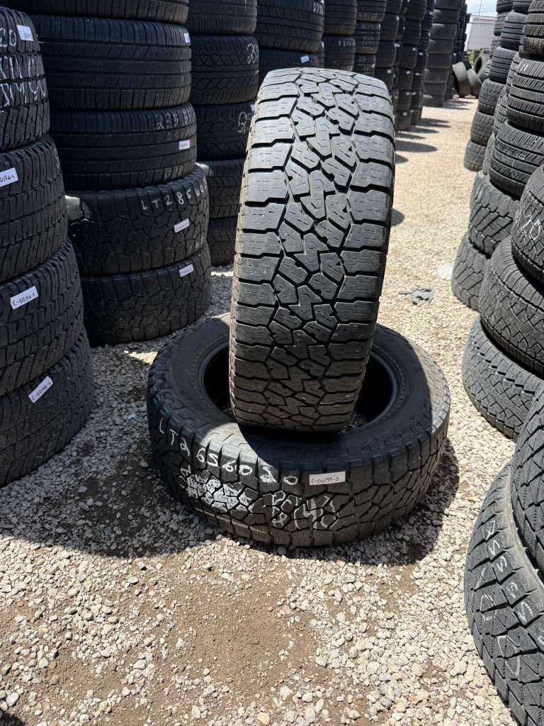 LT265/60R20 Pair (2 Used Tires) Falken Wildpeak A/T AT3W