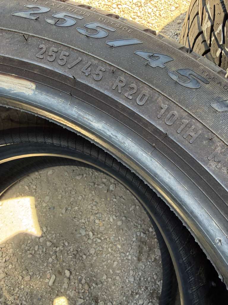 255/45R20 Pair (2 Used Tires) Pirelli Scorpion Verde All Season