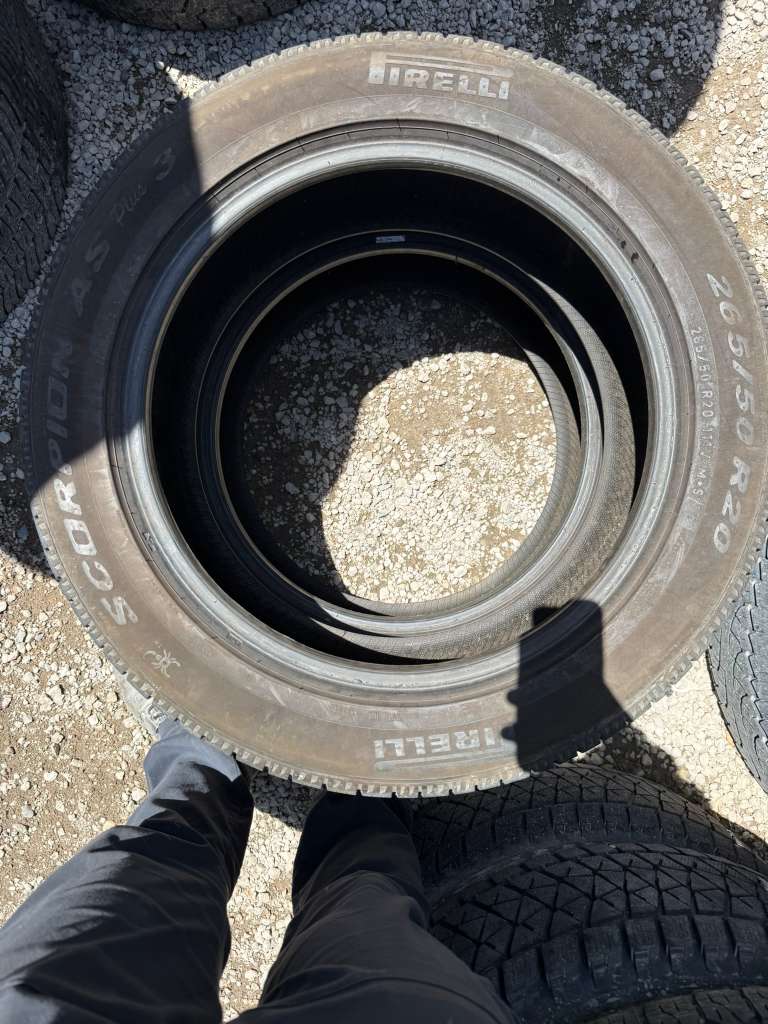 265/50R20 Pair (2 Used Tires) Pirelli Scorpion AS Plus 3