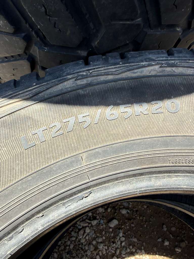 LT275/65R20 Pair (2 Used Tires) Big O A/T Big Foot
