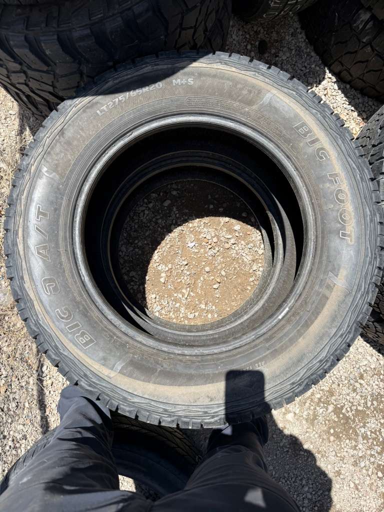 LT275/65R20 Pair (2 Used Tires) Big O A/T Big Foot