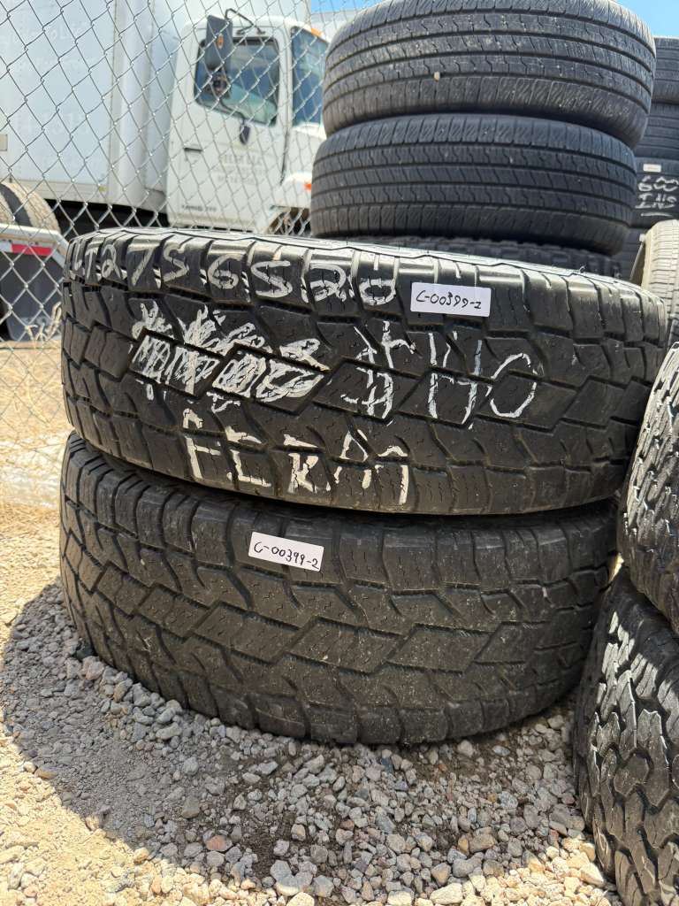 LT275/65R20 Pair (2 Used Tires) Big O A/T Big Foot