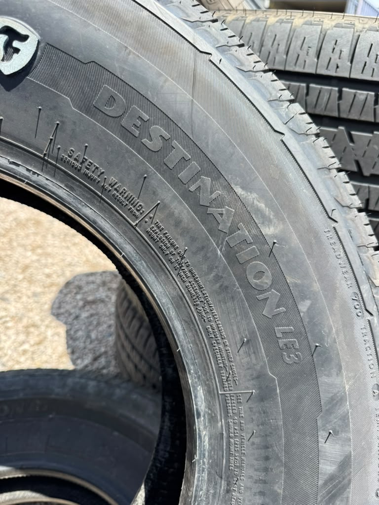 245/75R16 Pair (2 Used Tires) Firestone Destination LE3