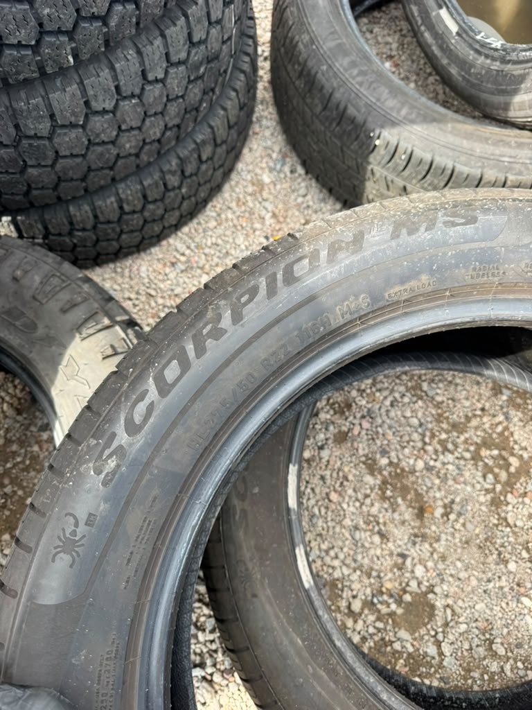 275/50R22 Pair (2 Used Tires) Pirelli Scorpion MS