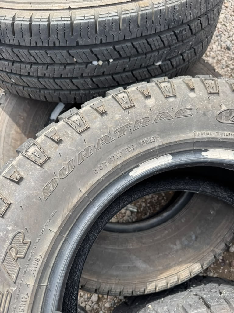 265/65R17 Pair (2 Used Tires) Goodyear DuraTrac