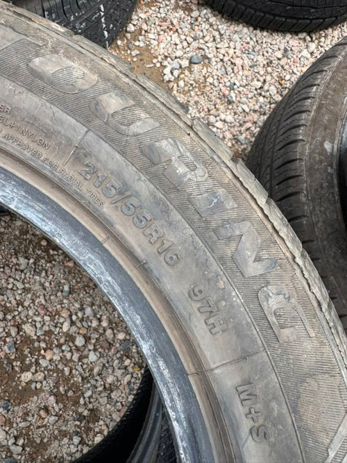 215/55R16 Pair (2 Used Tires) Sentury