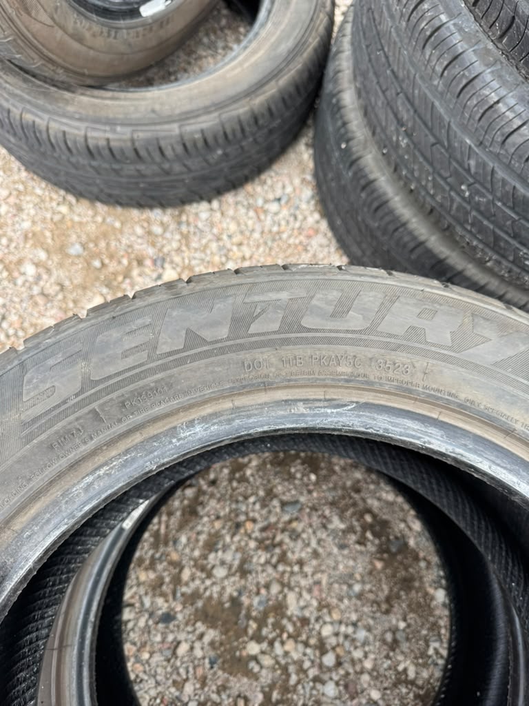 215/55R16 Pair (2 Used Tires) Sentury