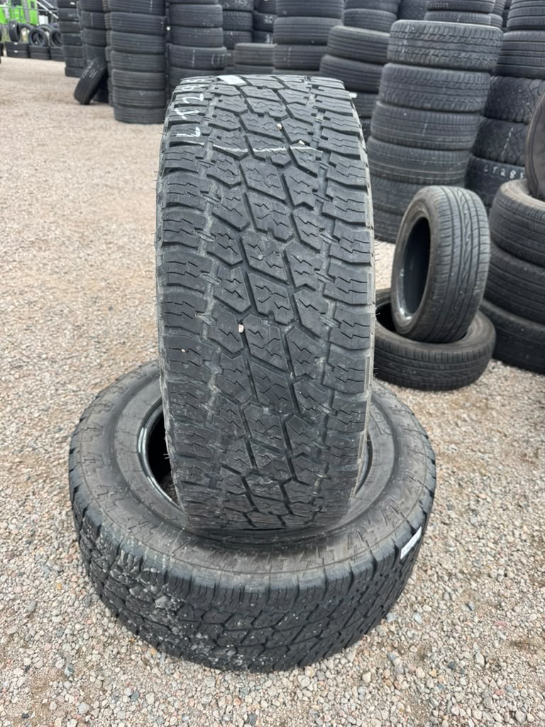 LT295/60R20 Pair (2 Used Tires) Nitto Terra Grappler