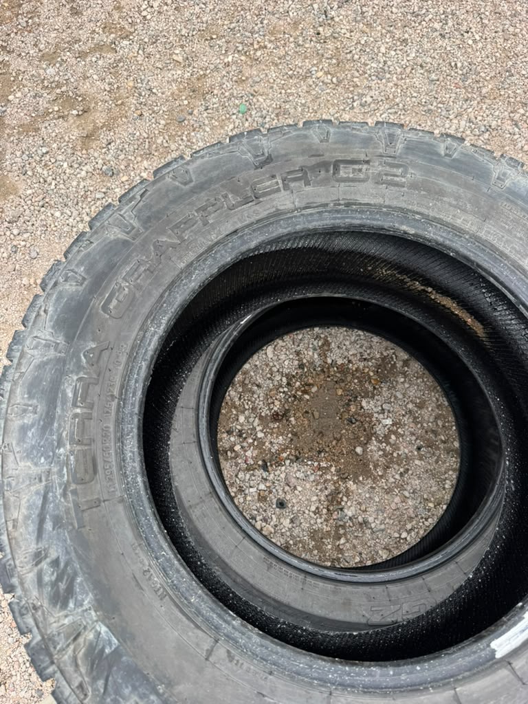 LT295/60R20 Pair (2 Used Tires) Nitto Terra Grappler