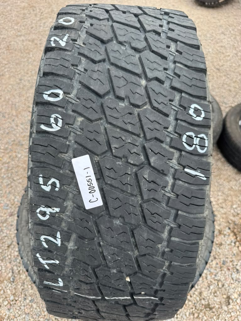 LT295/60R20 Pair (2 Used Tires) Nitto Terra Grappler