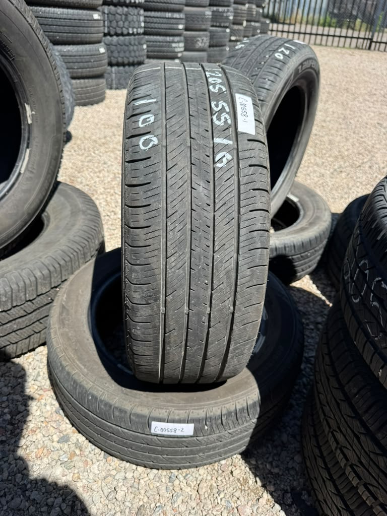 205/55R16  Pair (2 Used Tires) Falken Sincera SN250