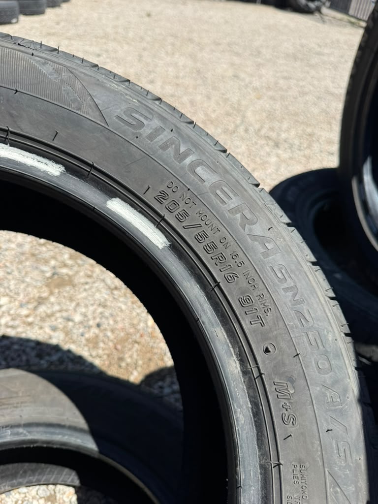 205/55R16  Pair (2 Used Tires) Falken Sincera SN250