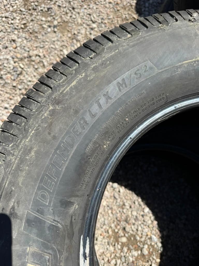 LT265/70R17 Pair (2 Used Tires)Michelin Defender LTX M/S2