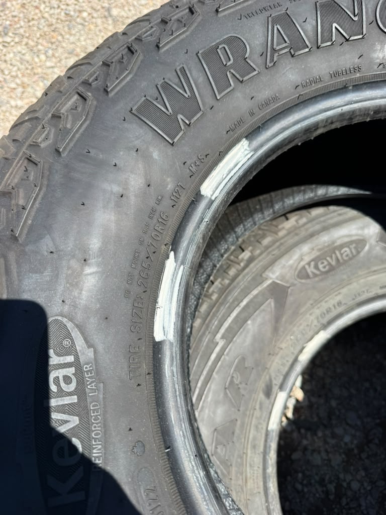 265/70R16 Pair (2 Used Tires) Goodyear Territory AT