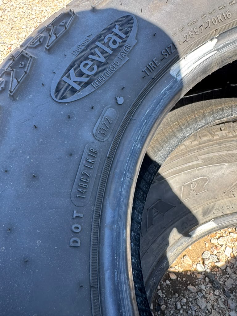 265/70R16 Pair (2 Used Tires) Goodyear Territory AT