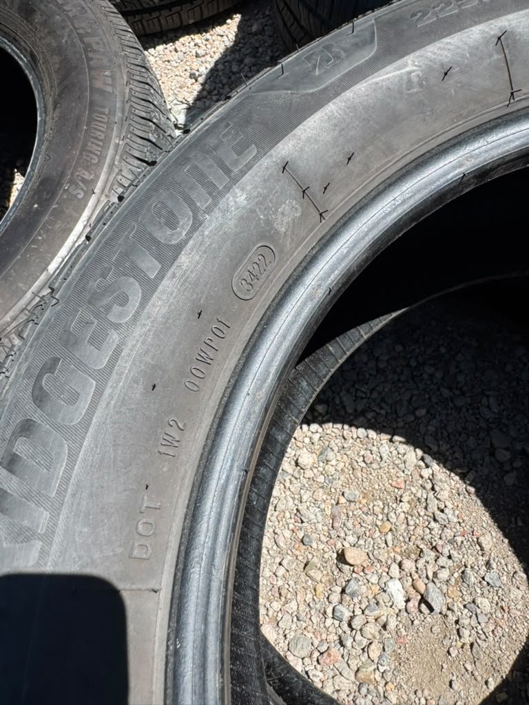 225/55R17 Pair (2 Used Tires) Bridgestone WeatherPeak