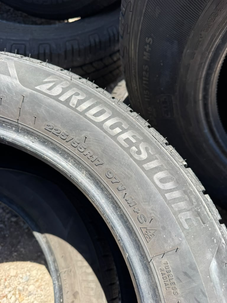 225/55R17 Pair (2 Used Tires) Bridgestone WeatherPeak