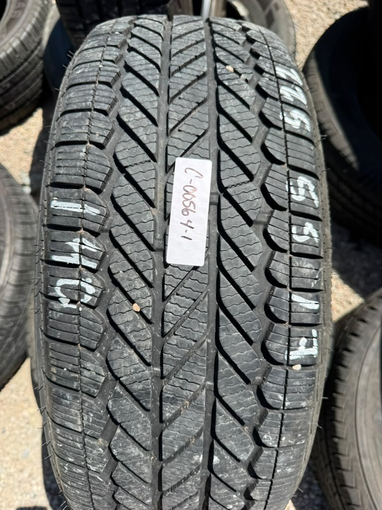 225/55R17 Pair (2 Used Tires) Bridgestone WeatherPeak