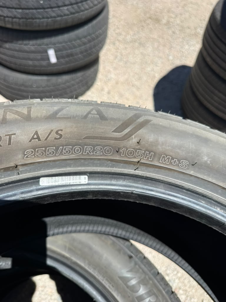 255/50R20 Set (4 Used Tires) Bridgestone Alenza Sport