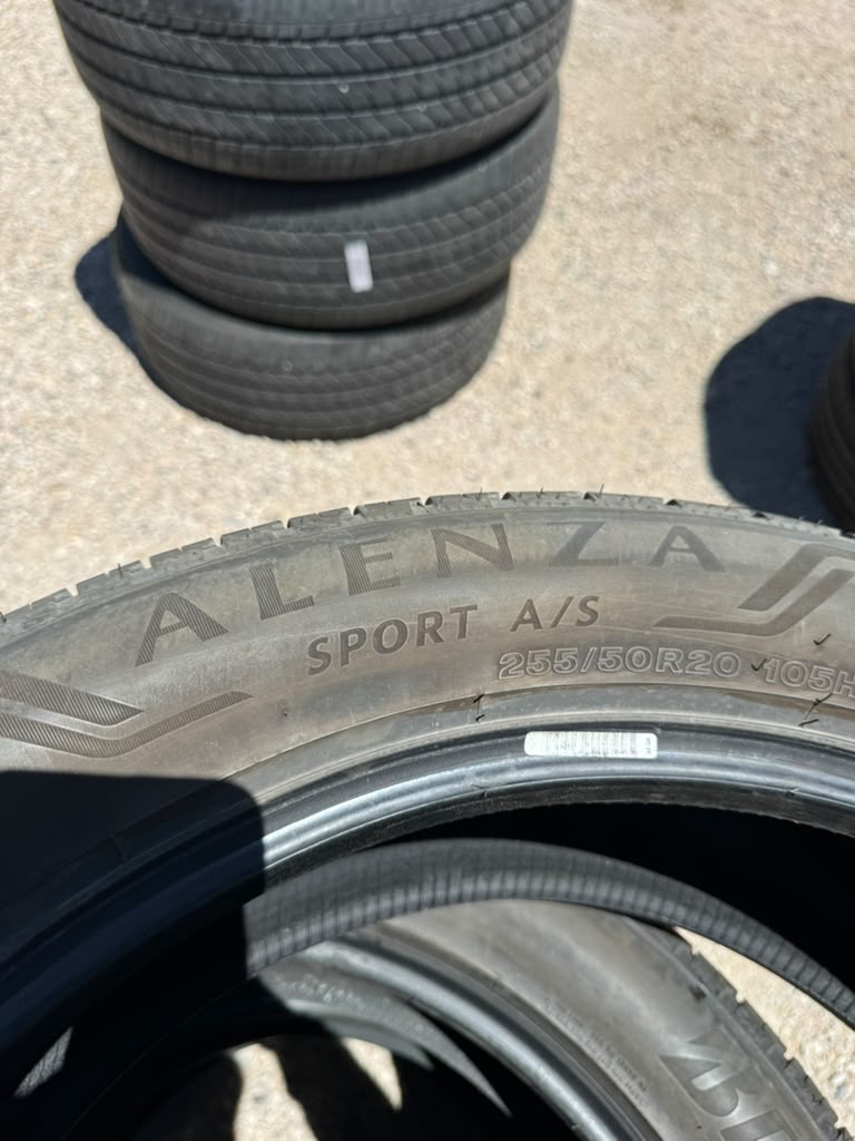 255/50R20 Set (4 Used Tires) Bridgestone Alenza Sport