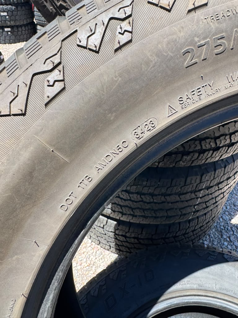 275/60R20 Pair (2 Used Tires) Delinte Bandit