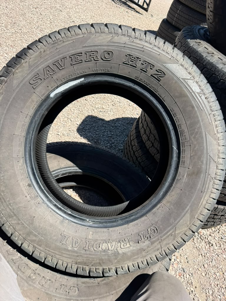 LT225/75R16 Pair (2 Used Tires) Savero GT Radial