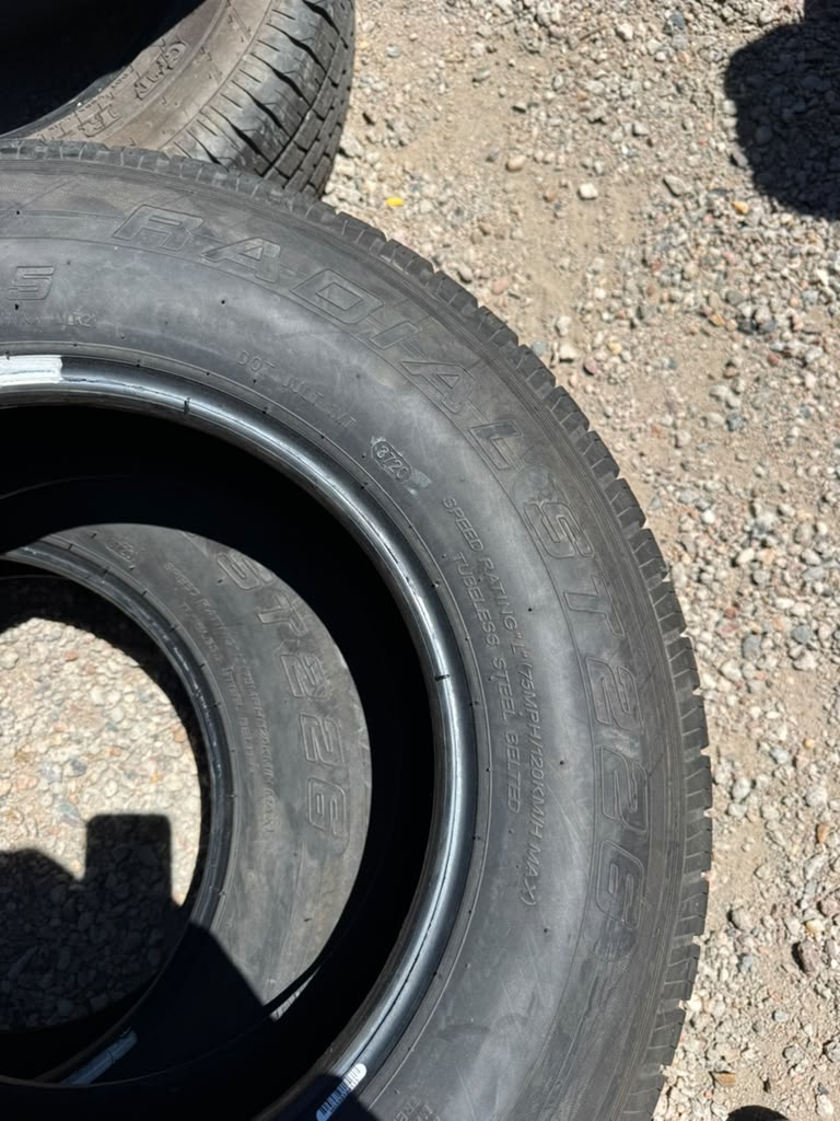 ST225/75R15 Pair (2 Used Tires) Castle Rock ST