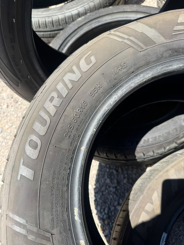 215/60R16 Pair (2 Used Tires) Sentury Touring