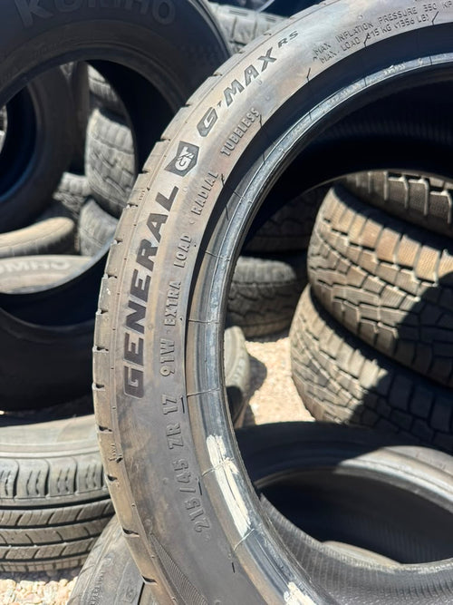 215/45417 Pair (2 Used Tires) General  G MAX RS