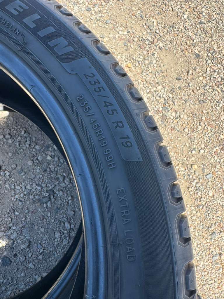 235/45R19 Pair (2 Used Tires) Michelin Defender