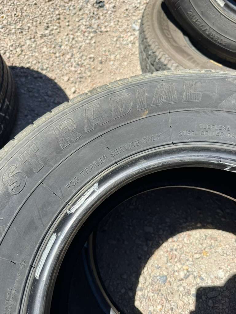 ST225/75R15 Pair (2 Used Tires) Trailer King ST Radial