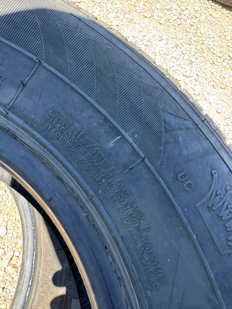 ST225/75R15 Pair (2 Used Tires) Trailer King ST Radial