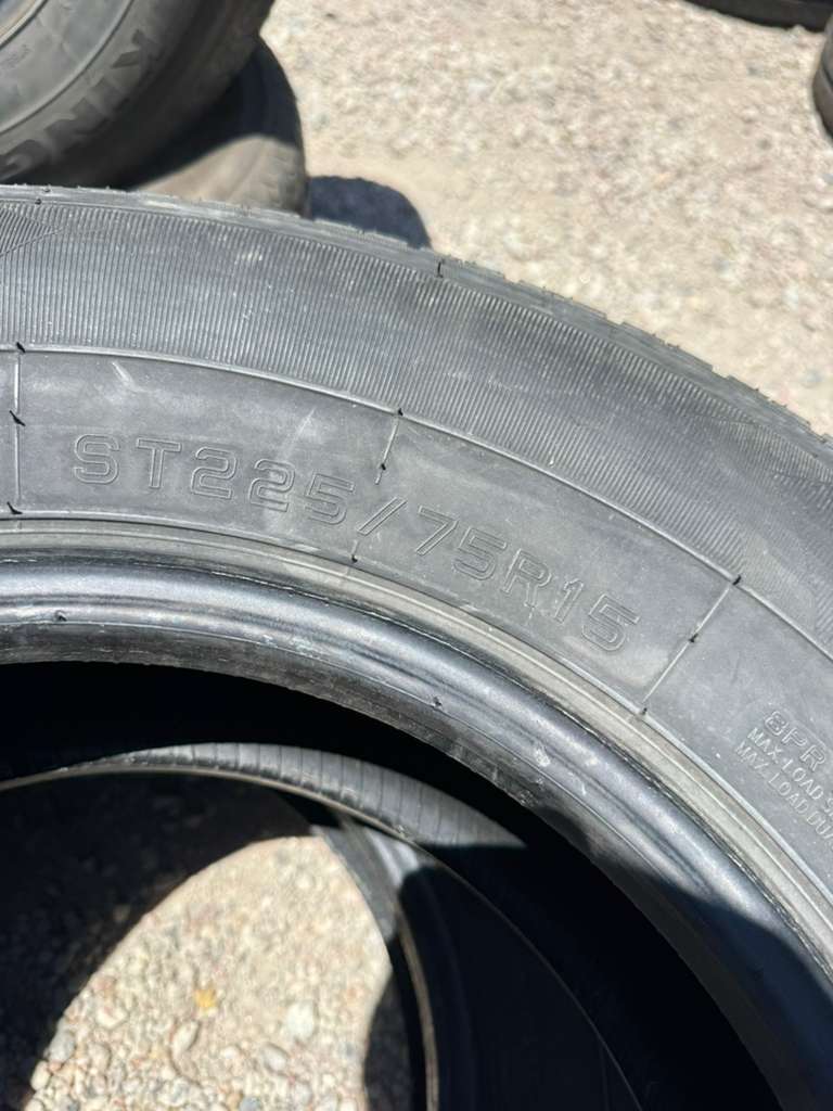 ST225/75R15 Pair (2 Used Tires) Trailer King ST Radial