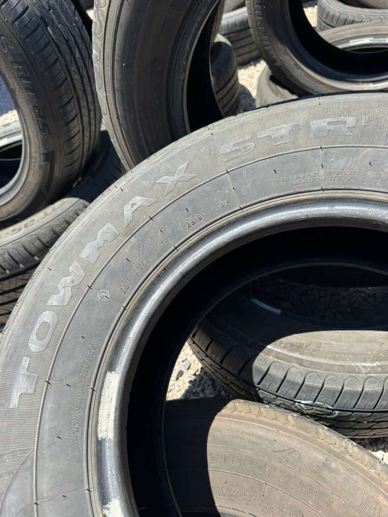 ST225/75R15 Pair (2 Used Tires) Power King Towmax STR