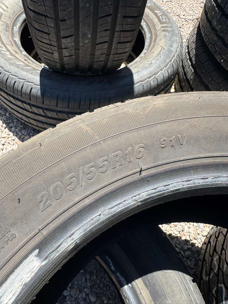 205/55R16 Pair (2 Used Tires) Milestar