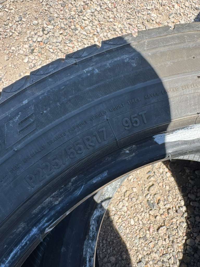 225/55R17 Pair (2 Used Tires) Toyo Eclipse
