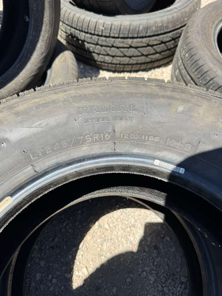 LT245/75R16 Pair (2 Used Tires) Bridgestone V-Steel