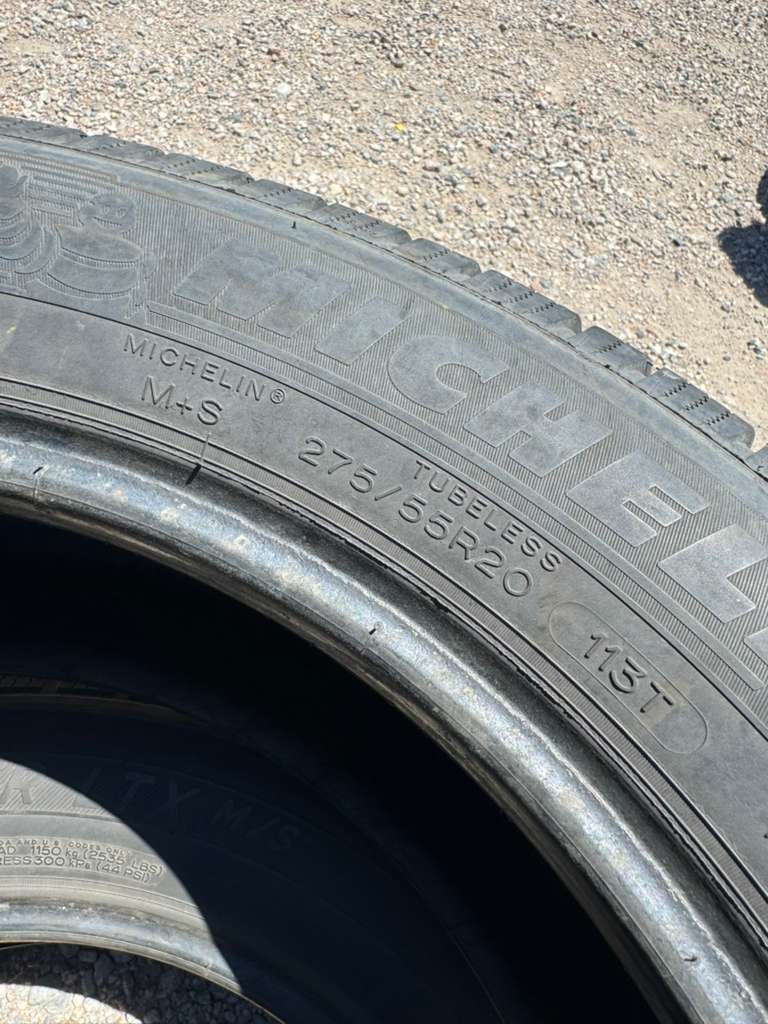 275/55R20 Pair (2 Used Tires) Michelin Defender