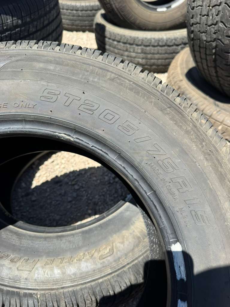 ST205/75R15 Pair (2 Used Tires) Castle Rock ST